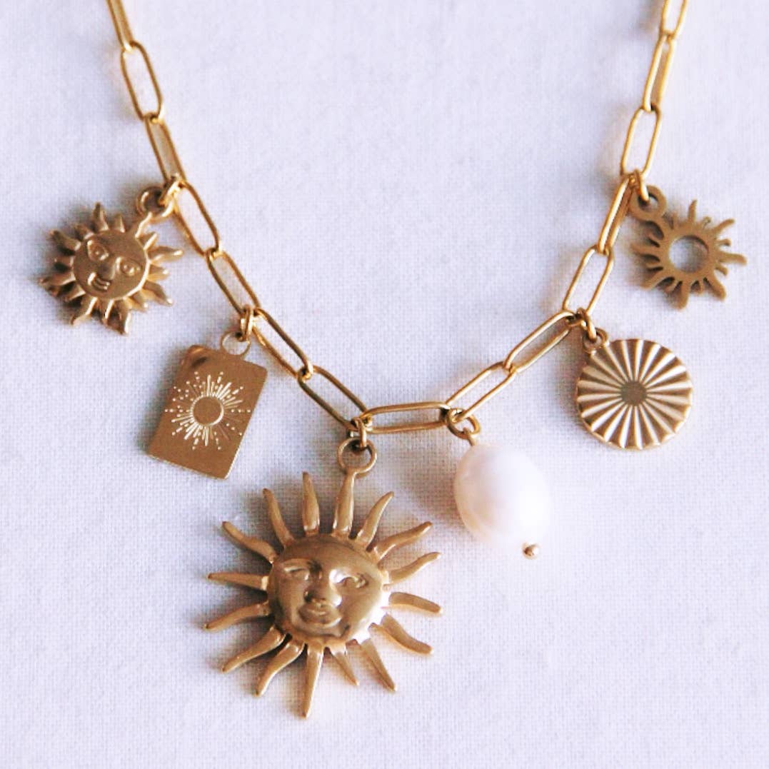 Bedelketting 'Sun Lover' – goudkleurig