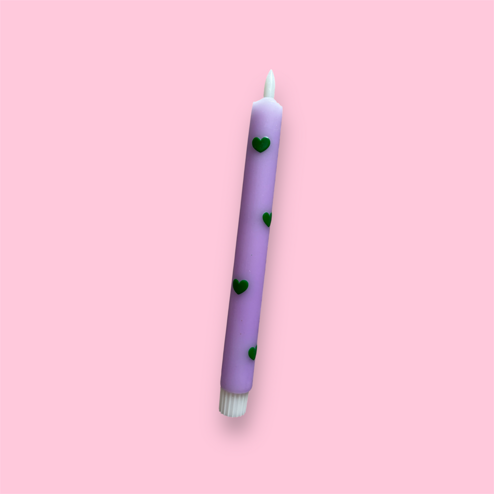 Led kaars hart lila