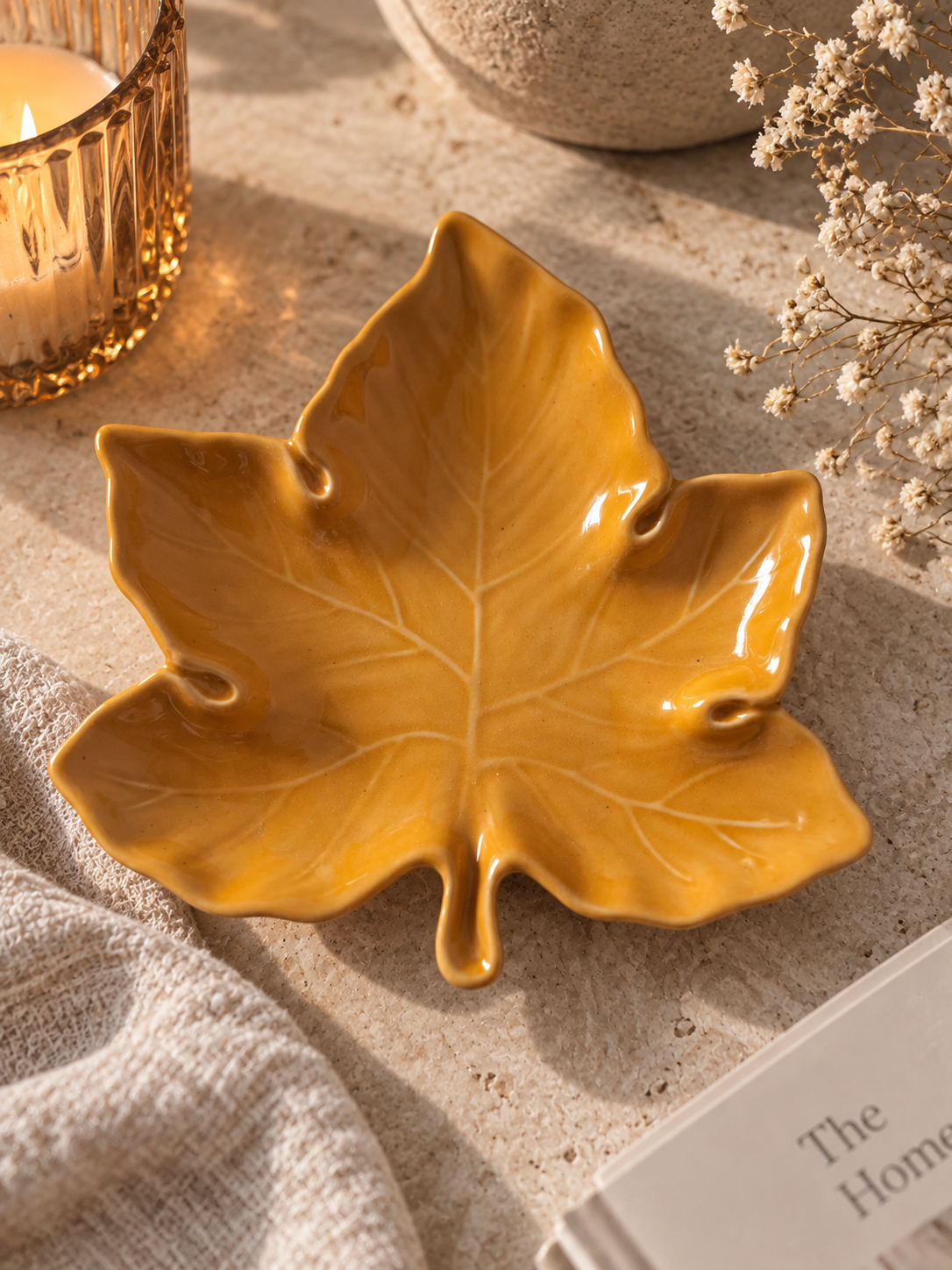 Decoratieschaal herfstblad