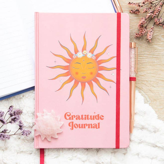 The Sun Gratitude Journal met Rozenkwartspen