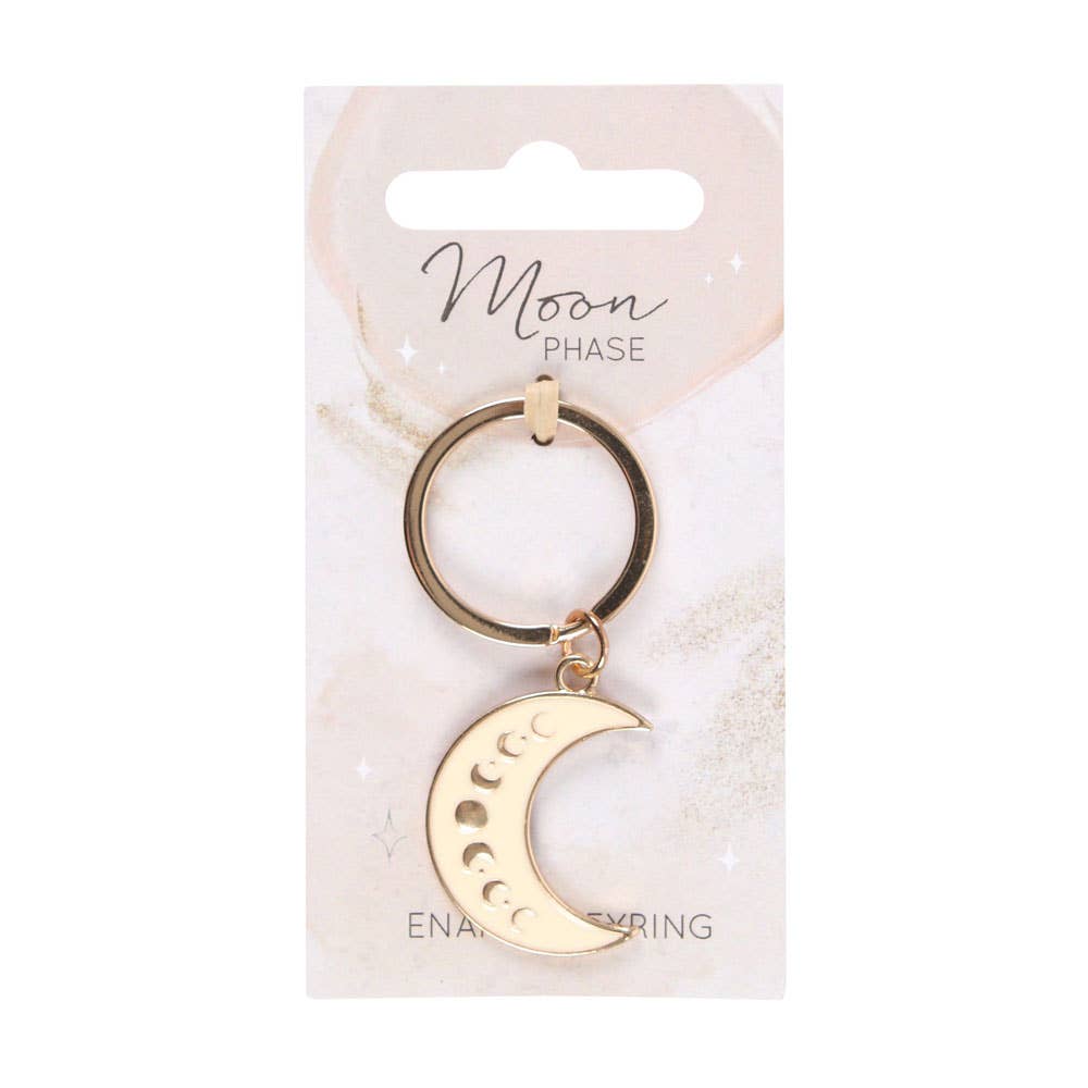 Moon Phase Crescent emaille sleutelhanger