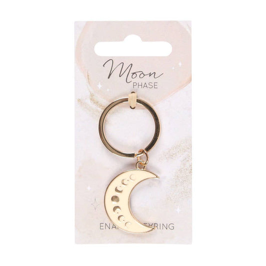 Moon Phase Crescent emaille sleutelhanger