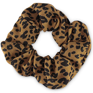 Scrunchies haarelastiek leopard print