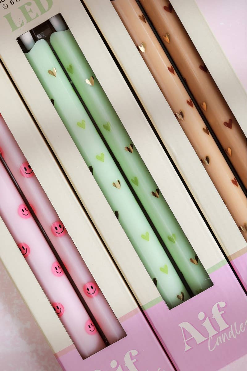 LED Candle Hearts Sand