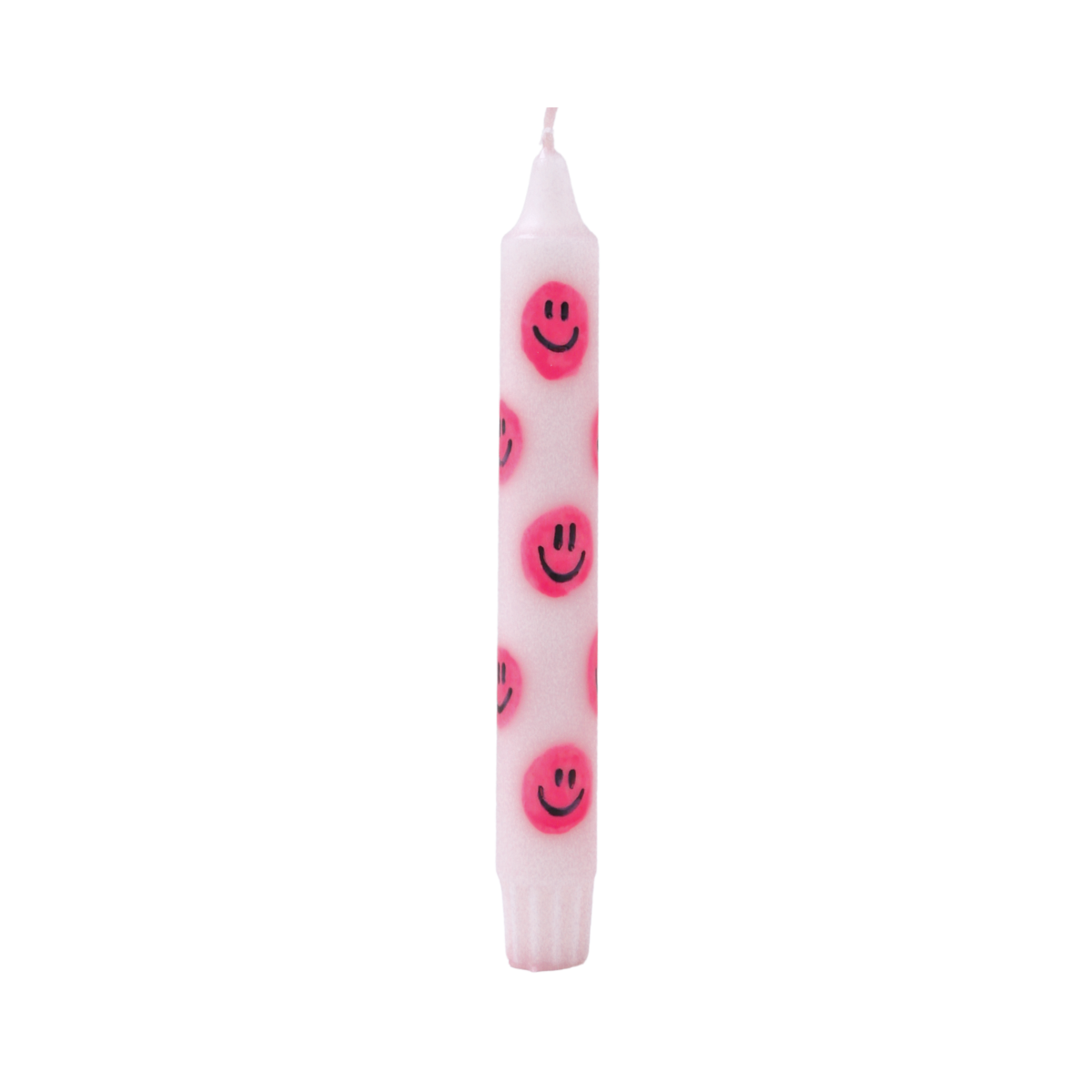 Kaars Smiley roze