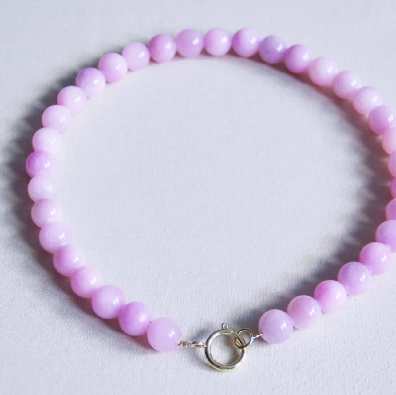 Natuurstenen kralenketting XL - lila