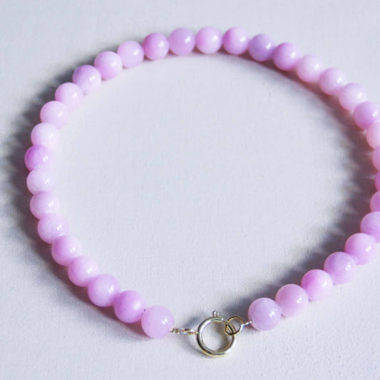 Natuurstenen kralenketting XL - lila