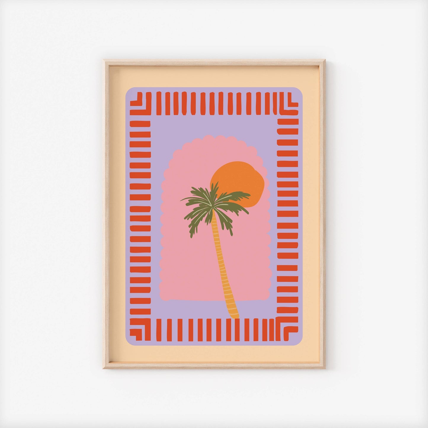 Palmtree and sun | Poster A4