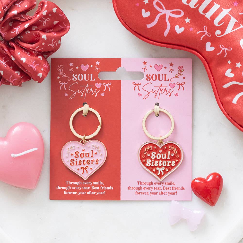 Paar Zielsverwanten Liefde Hart Sleutelhangers