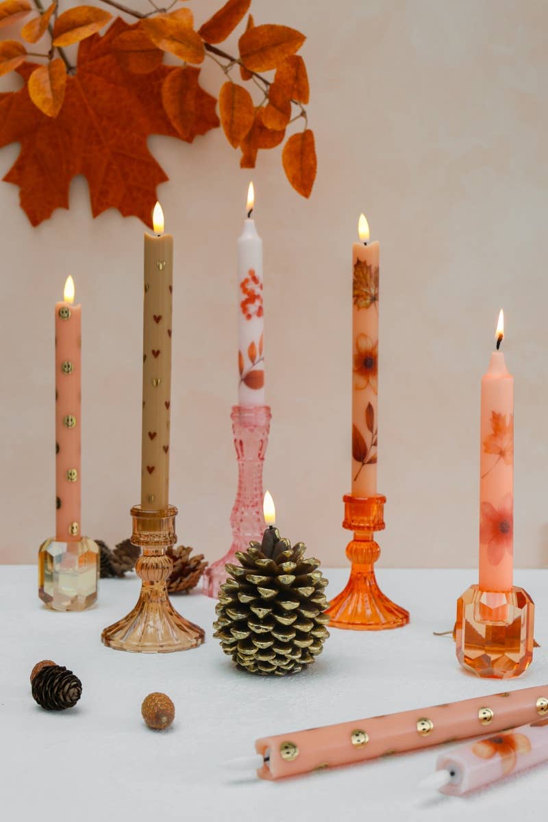 LED Candle Happy Orange Smiley