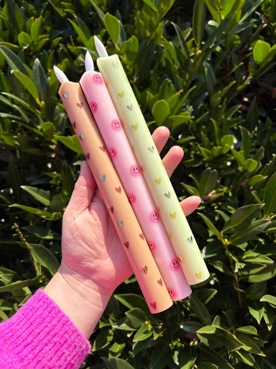 LED Candle Hearts Sand