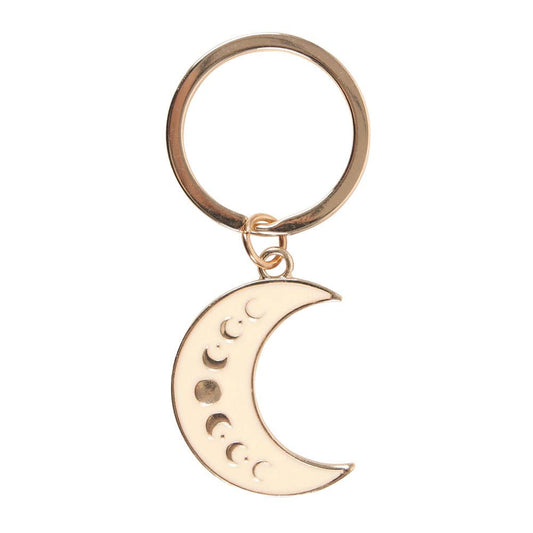 Moon Phase Crescent emaille sleutelhanger