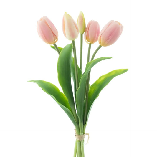Bos tulpen 5 stuks real touch - roze
