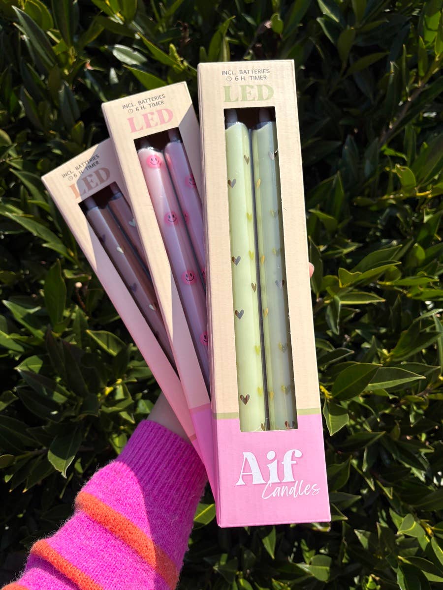 LED Candle Hearts Sand