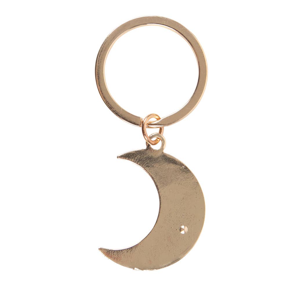 Moon Phase Crescent emaille sleutelhanger