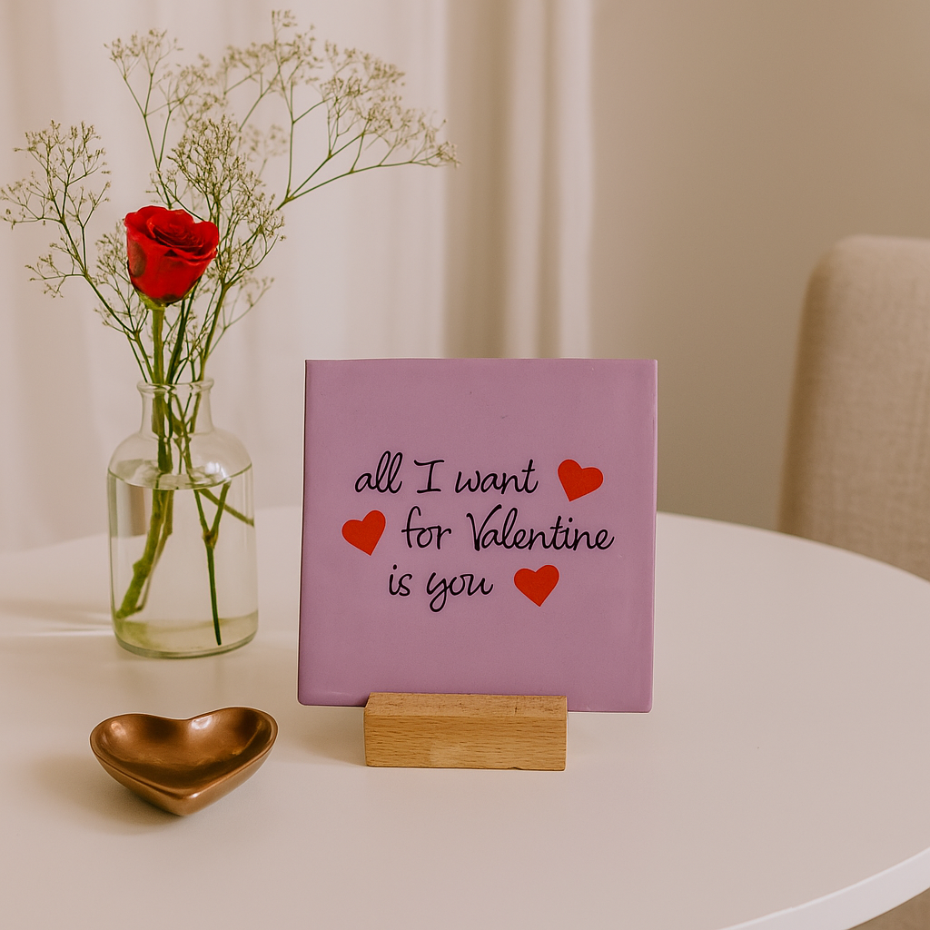 All I want for Valentine is you - ceramic tile
