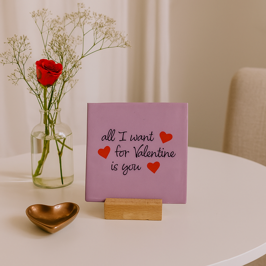 All I want for Valentine is you - ceramic tile