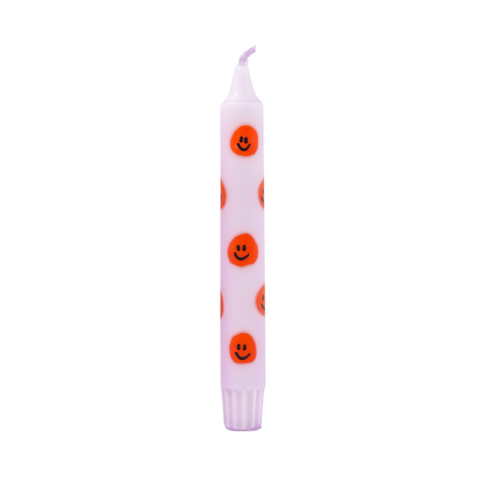 Kaars Smiley oranje