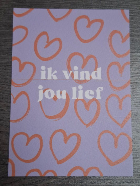 Kaart ik vind jou lief