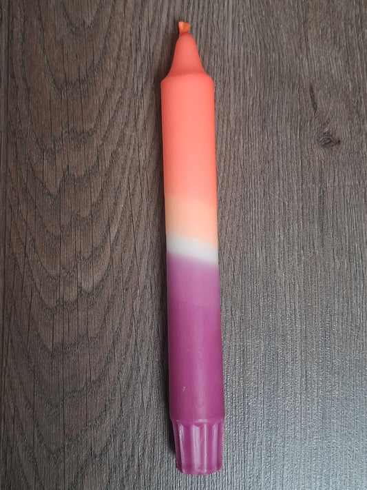 Kaars dip dye roze