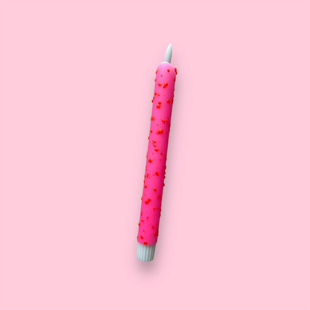 LED kaars disco roze