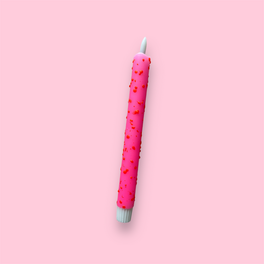 LED kaars disco roze