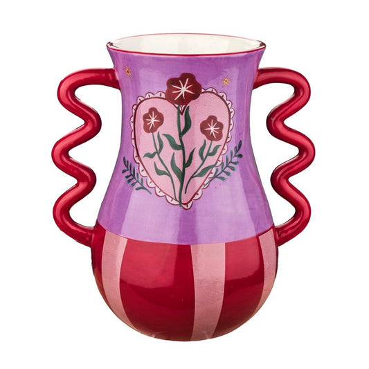 Aardewerk vaas Floral